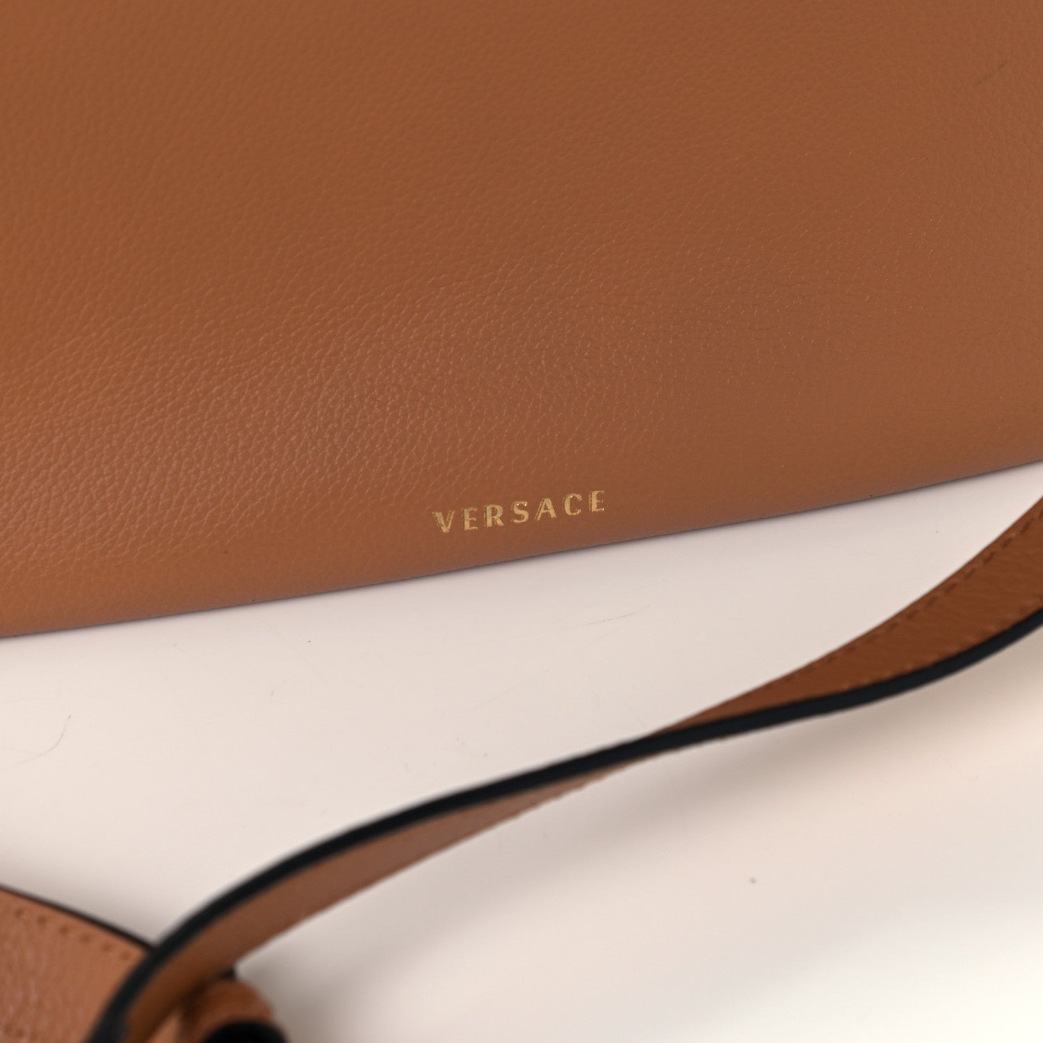 Versace Calfskin La Medusa Medium Hobo Crossbody Brown 8 of 13