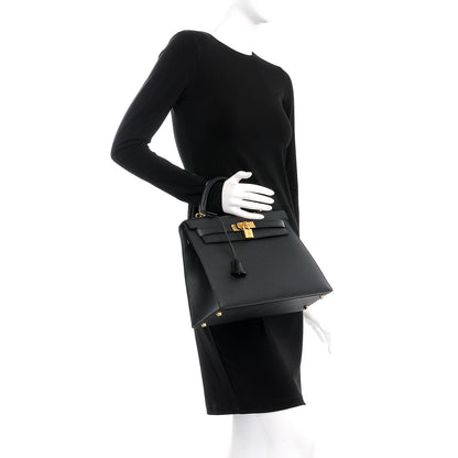 Hermes Epsom Kelly Sellier 32 Black 3 of 33