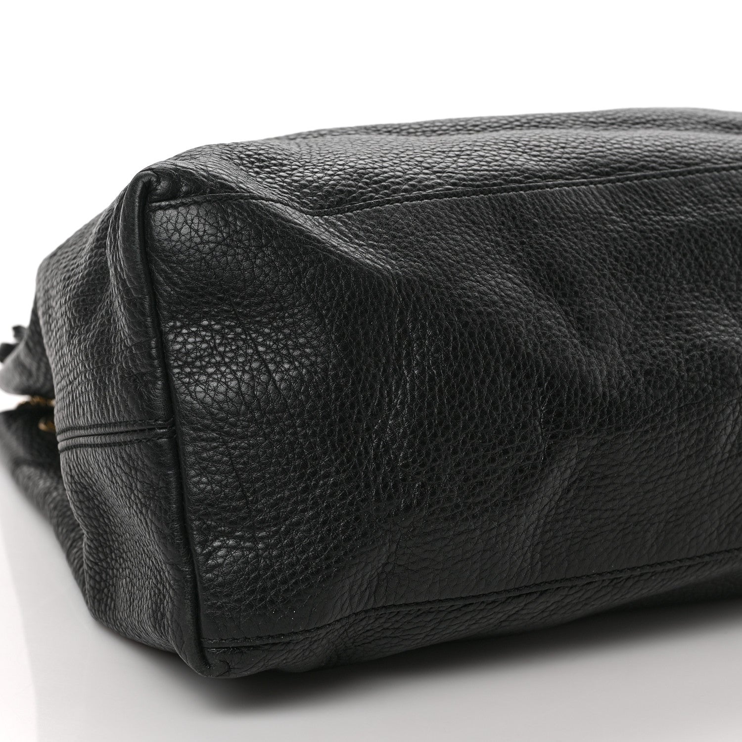 Gucci Pebbled Calfskin Large Soho Chain Shoulder Bag Black 9 of 10