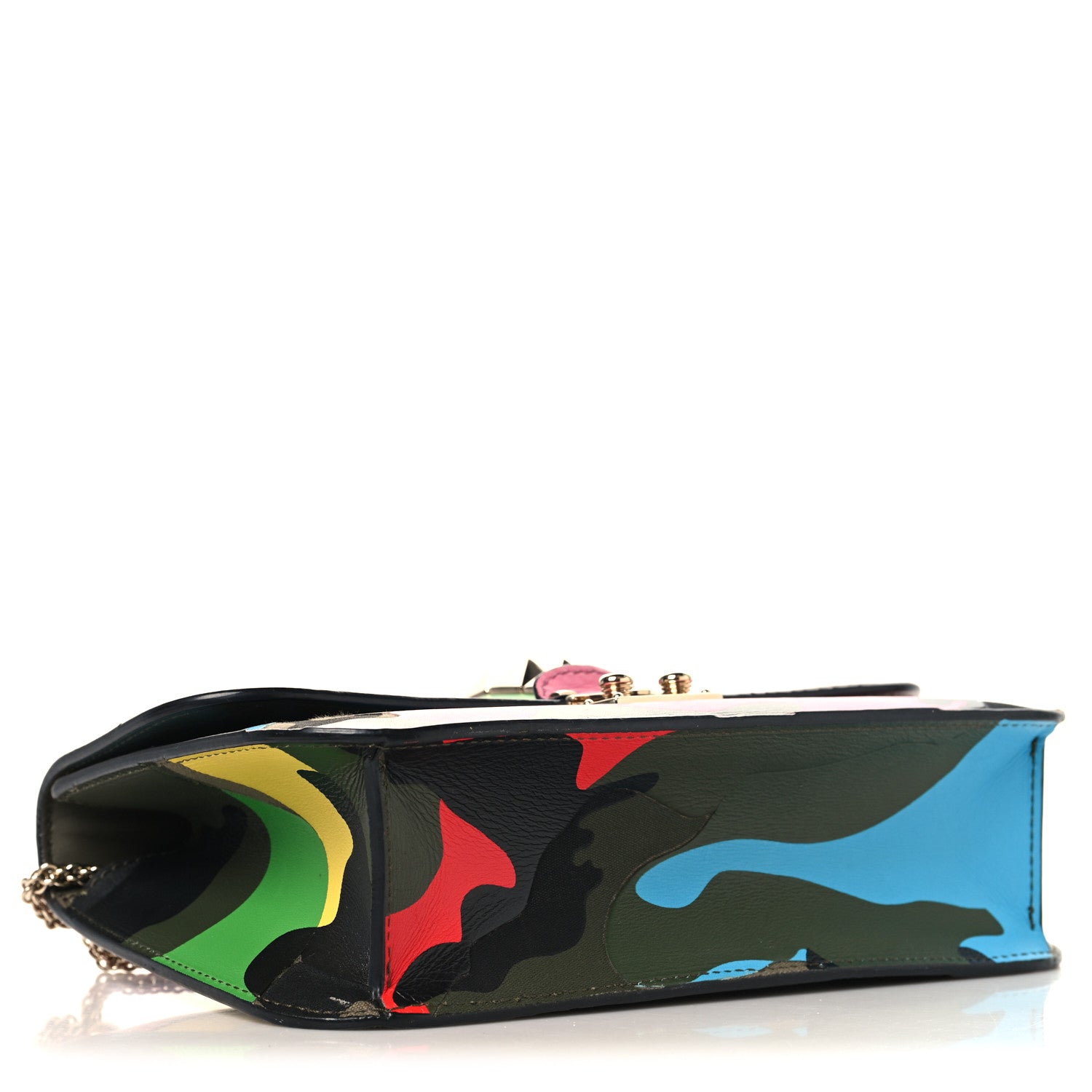 Valentino Garavani Nappa Canvas Camouflage Medium Glam Lock Rockstud Flap Multicolor 4 of 10