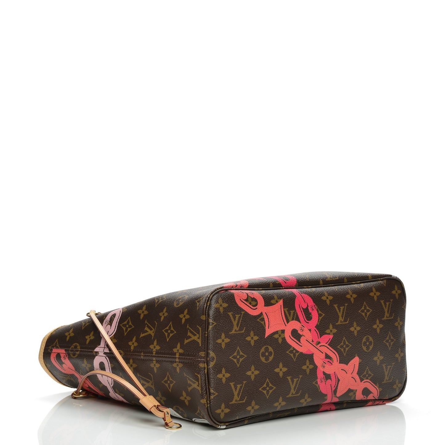 Monogram Bay Neverfull MM Rose Ballerine Poppy