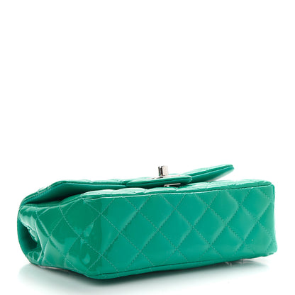 Chanel Patent Quilted Mini Rectangular Flap Turquoise 4 of 9