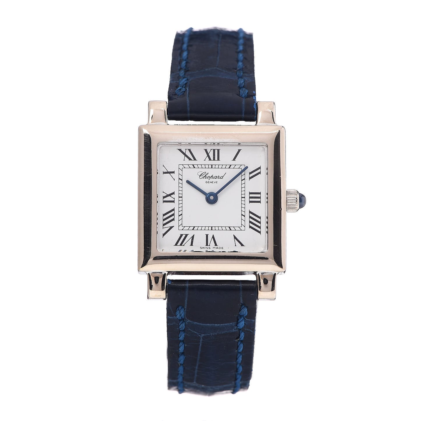 18K White Gold Alligator 22mm Classique Quartz Watch