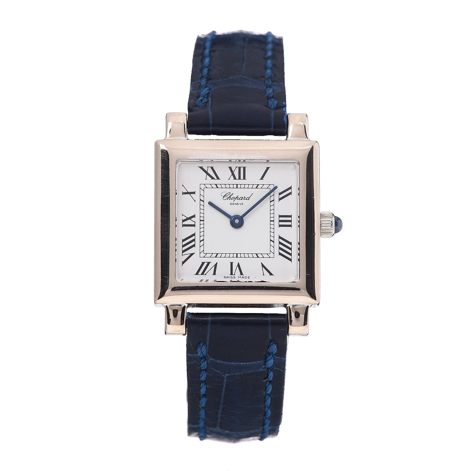 Chopard 18K White Gold Alligator 22mm Classique Quartz Watch 1 of 7