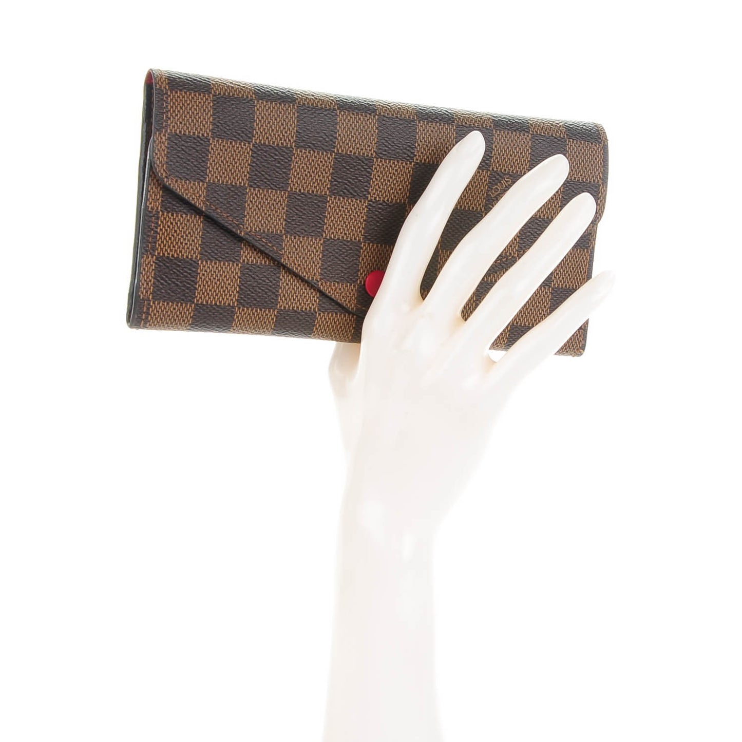 Damier Ebene Josephine Wallet Red