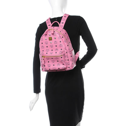 MCM Visetos Small Sprinkle Stud Stark Backpack Pink 2 of 8