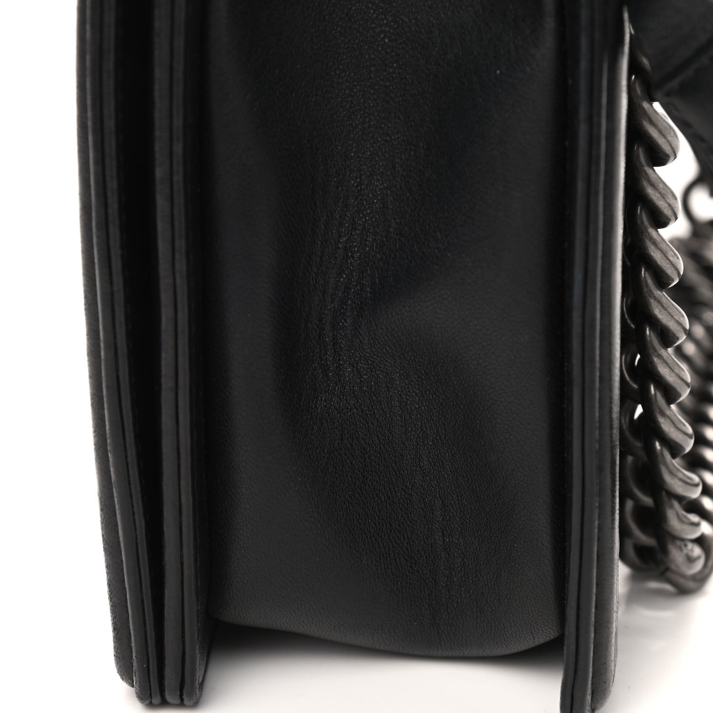 Lambskin Quilted New Medium Boy Flap Black