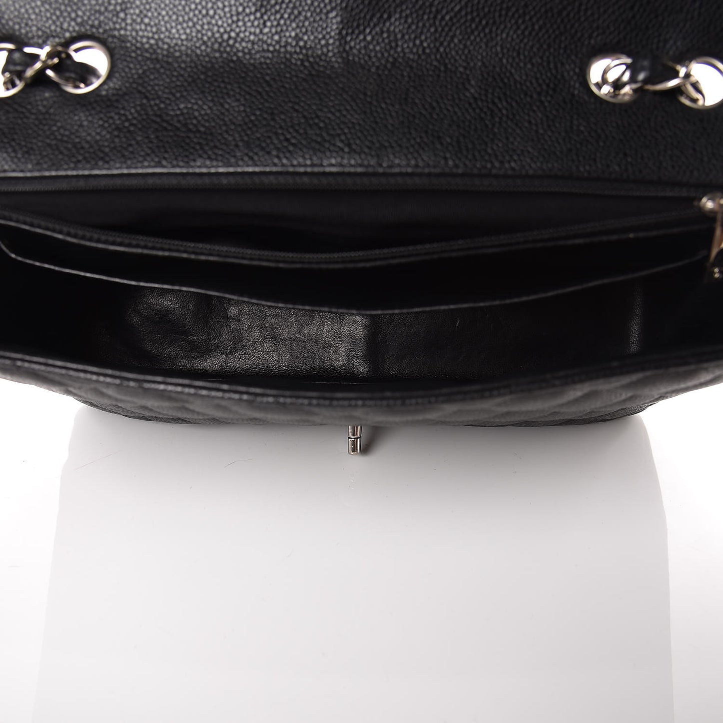 Caviar Quilted Jumbo Single Flap Black