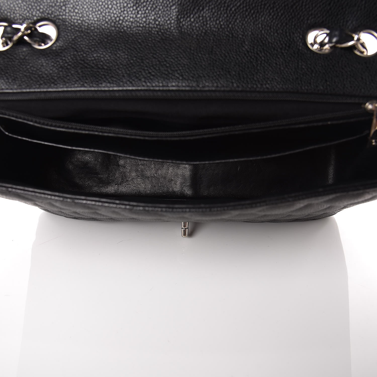 Chanel Caviar Quilted Jumbo Single Flap Black 5 of 14