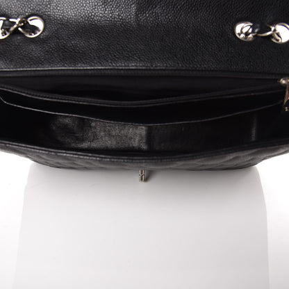 Chanel Caviar Quilted Jumbo Single Flap Black 5 of 14