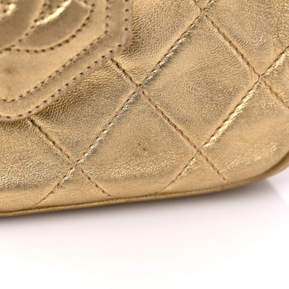 Chanel Metallic Lambskin Quilted Tassel Camera Case Gold 16 of 18