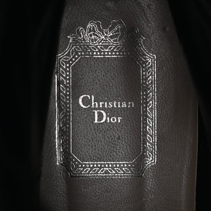 Christian Dior Calfskin Cannage Tall Riding Boots 38.5 Black 7 of 16