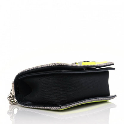 Chanel Canvas Quilted Small Fluo Boy Flap Black Grey Yellow 4 of 18