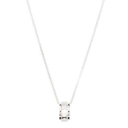 Tiffany Sterling Silver Atlas Open Pendant Necklace 1 of 6