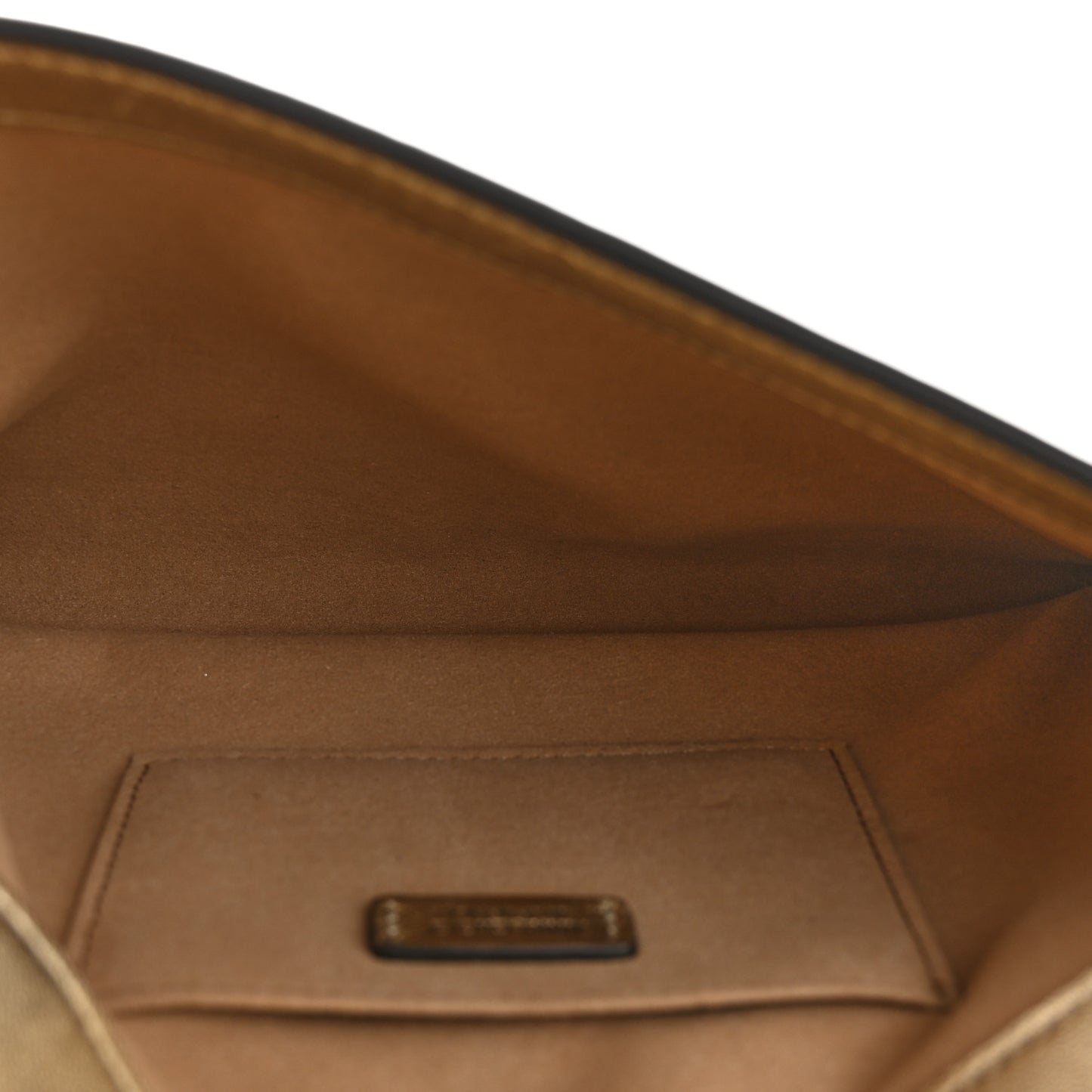 Metallic Calfskin JC Envelope Pouch Gold