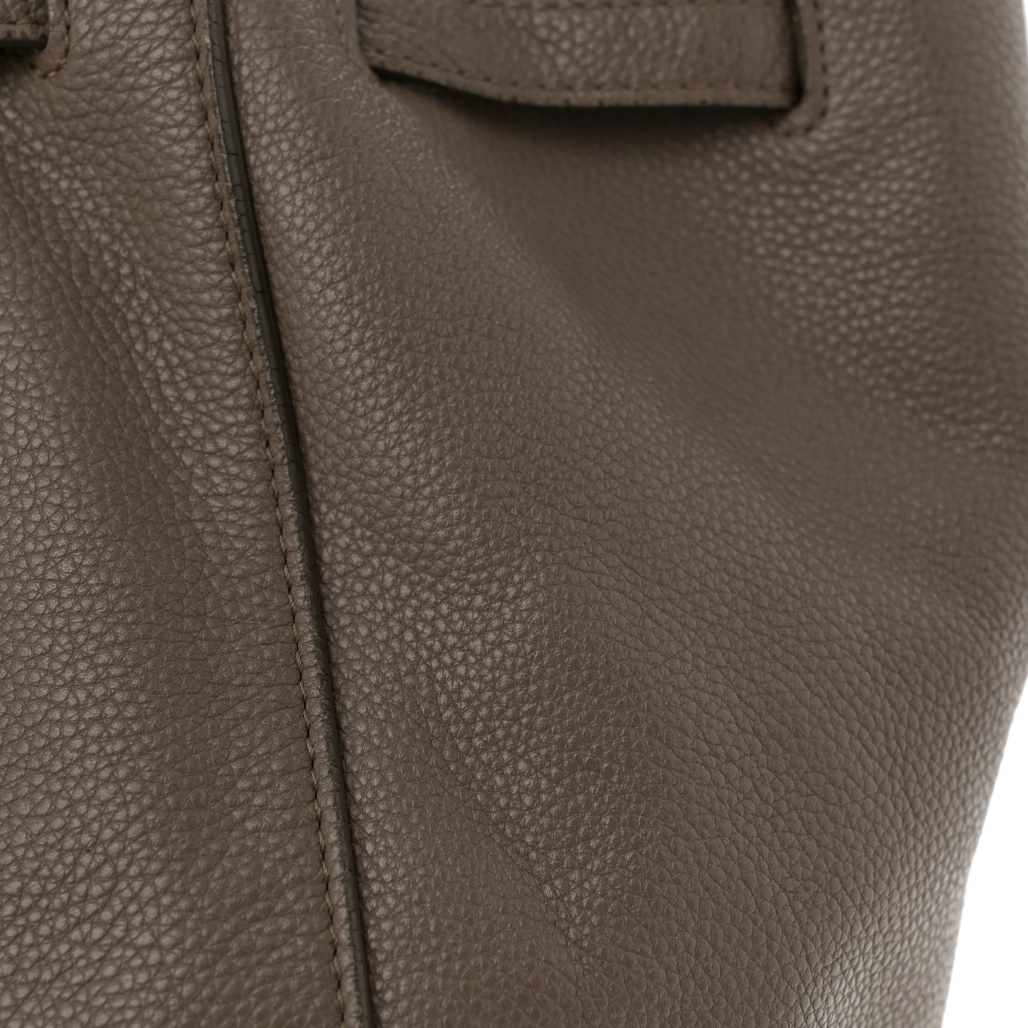 Soft Grained Calfskin Small Belt Cabas Phantom Taupe