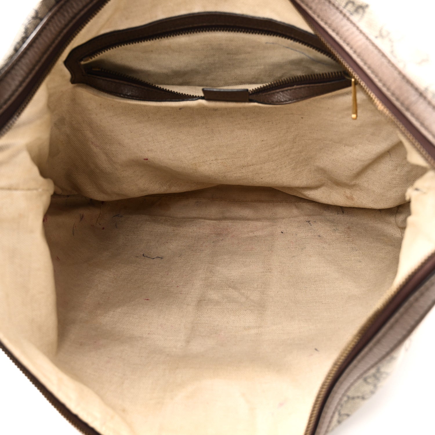 Gucci GG Supreme Monogram Web Ophidia Half Moon Hobo Brown 5 of 11