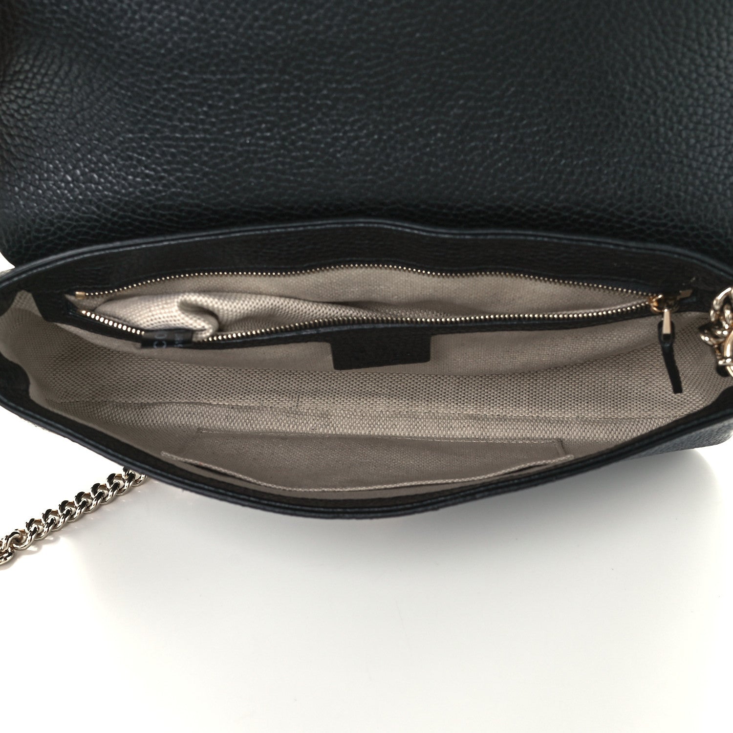 Gucci Pebbled Calfskin Medium Soho Flap Crossbody Black 5 of 11