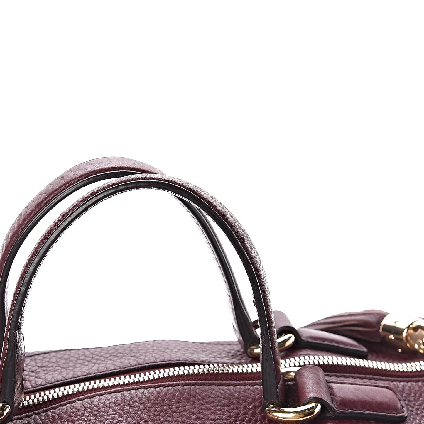 Pebbled Calfskin Medium Soho Boston Burgundy