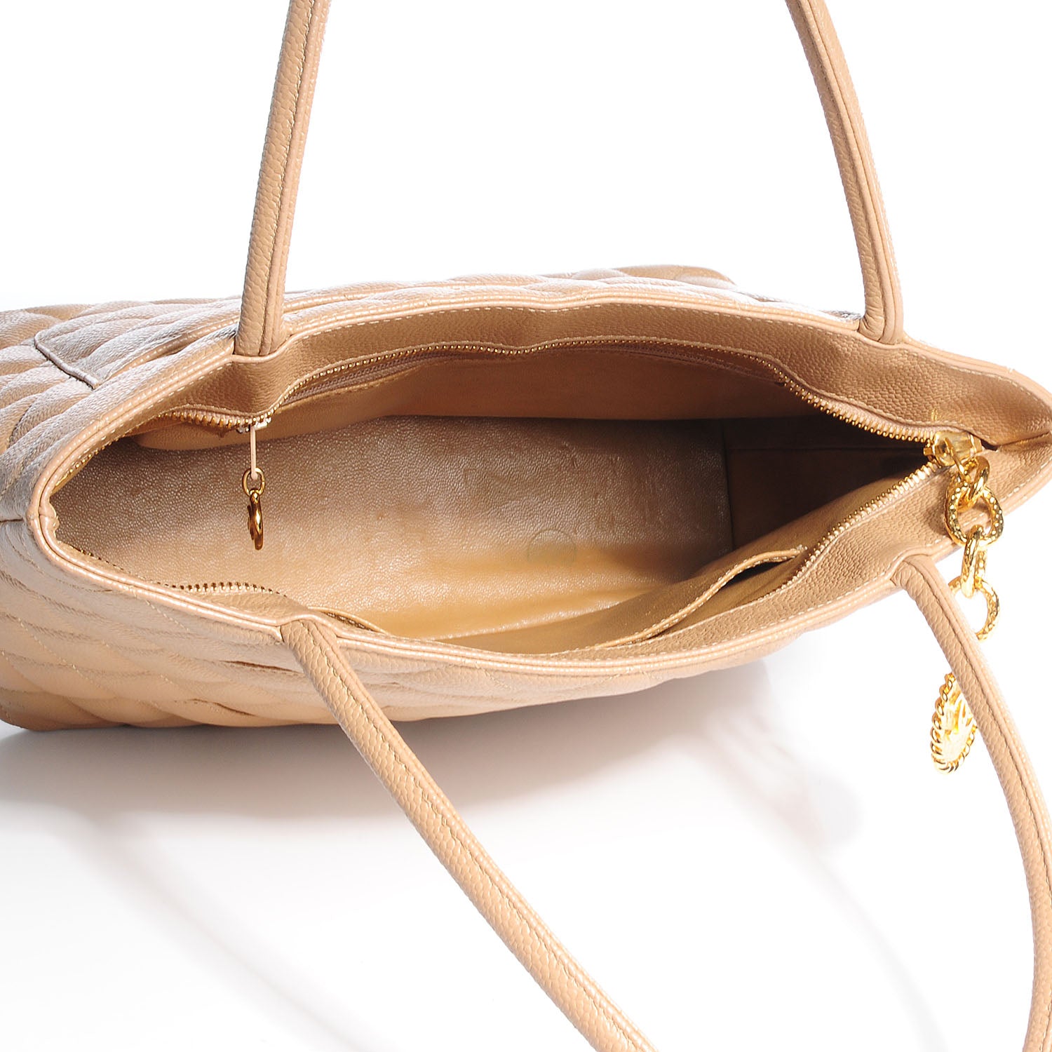 Chanel Caviar Quilted Medallion Tote Beige 7 of 7