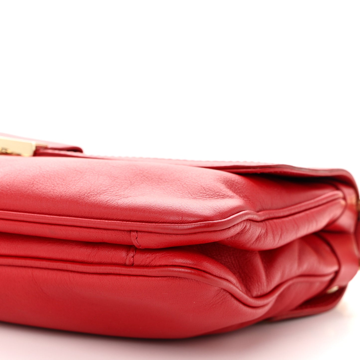 Calfskin Medusa Chain Clutch Red