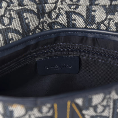 Christian Dior Monogram Saddle Bag Blue 6 of 9