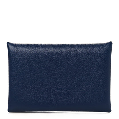 Hermes Evercolor Verso Calvi Card Case Bleu Saphir Bleu France 1 of 7
