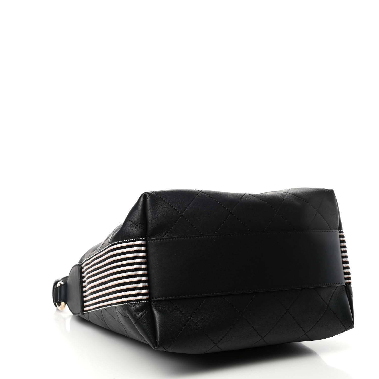 Chanel Calfskin Stitched Over & Over Hobo Black 3 of 4