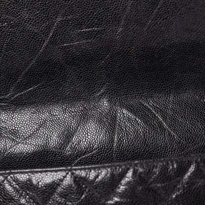 Chanel Crumpled Grained Calfskin Jumbo CC Crave Flap Black 8 of 12