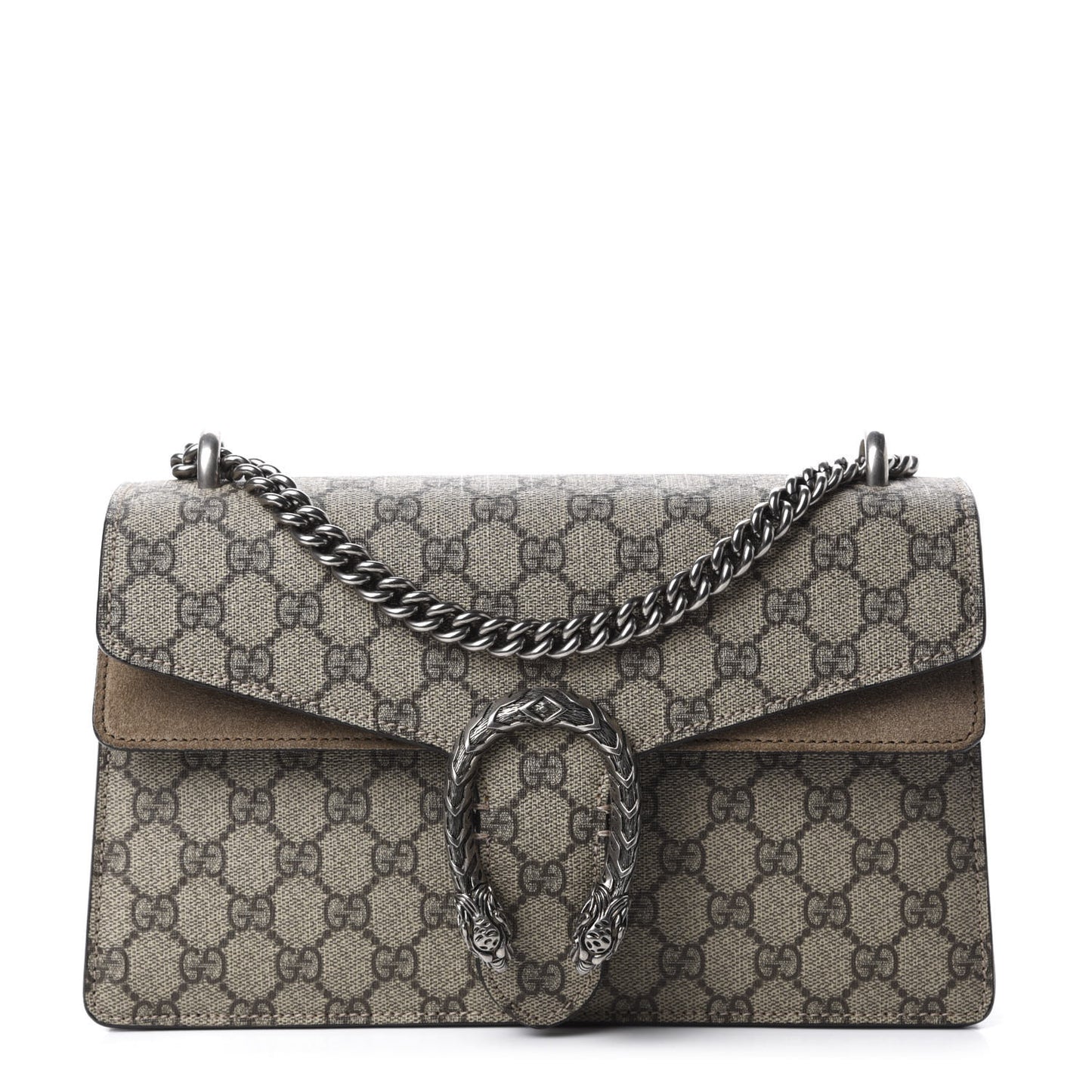 GG Supreme Monogram Small Dionysus Shoulder Bag Taupe