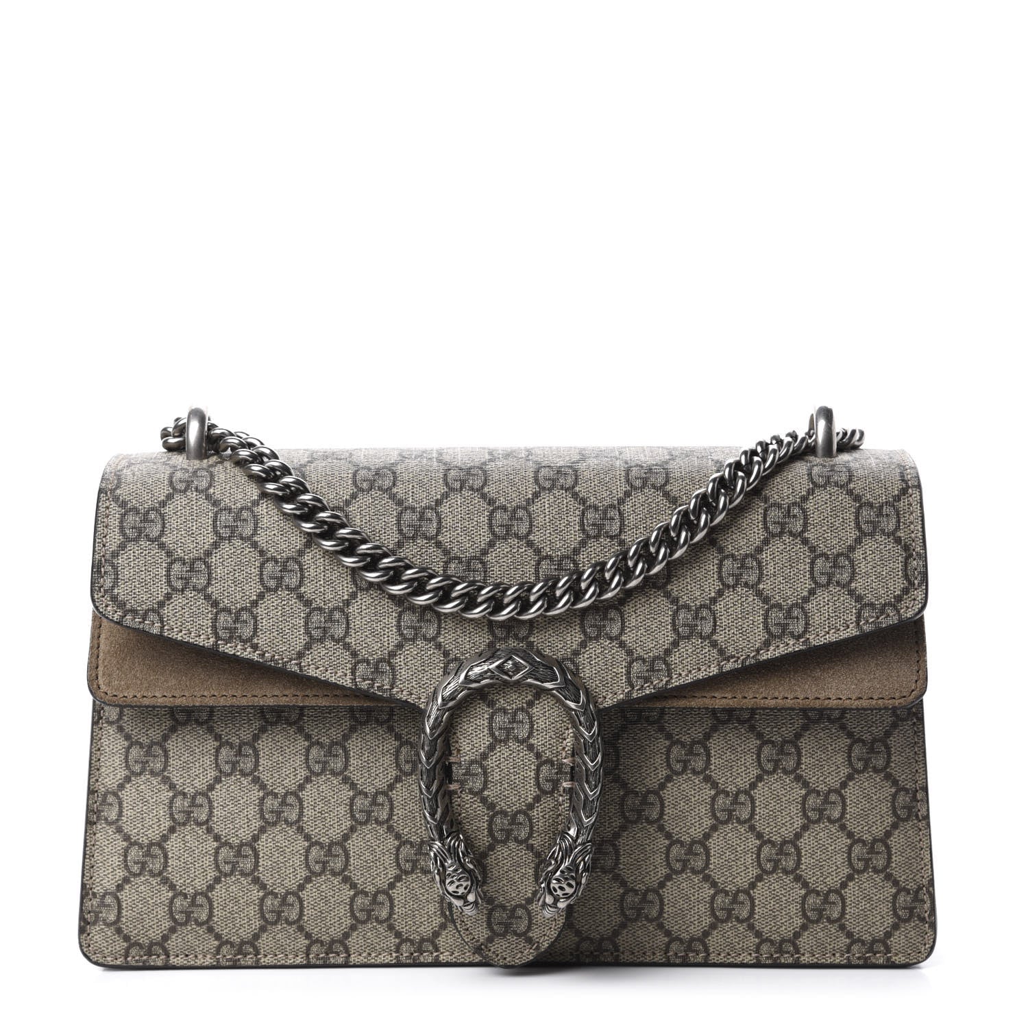 Gucci GG Supreme Monogram Small Dionysus Shoulder Bag Taupe 1 of 10