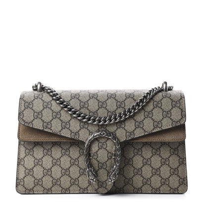 Gucci GG Supreme Monogram Small Dionysus Shoulder Bag Taupe 1 of 10