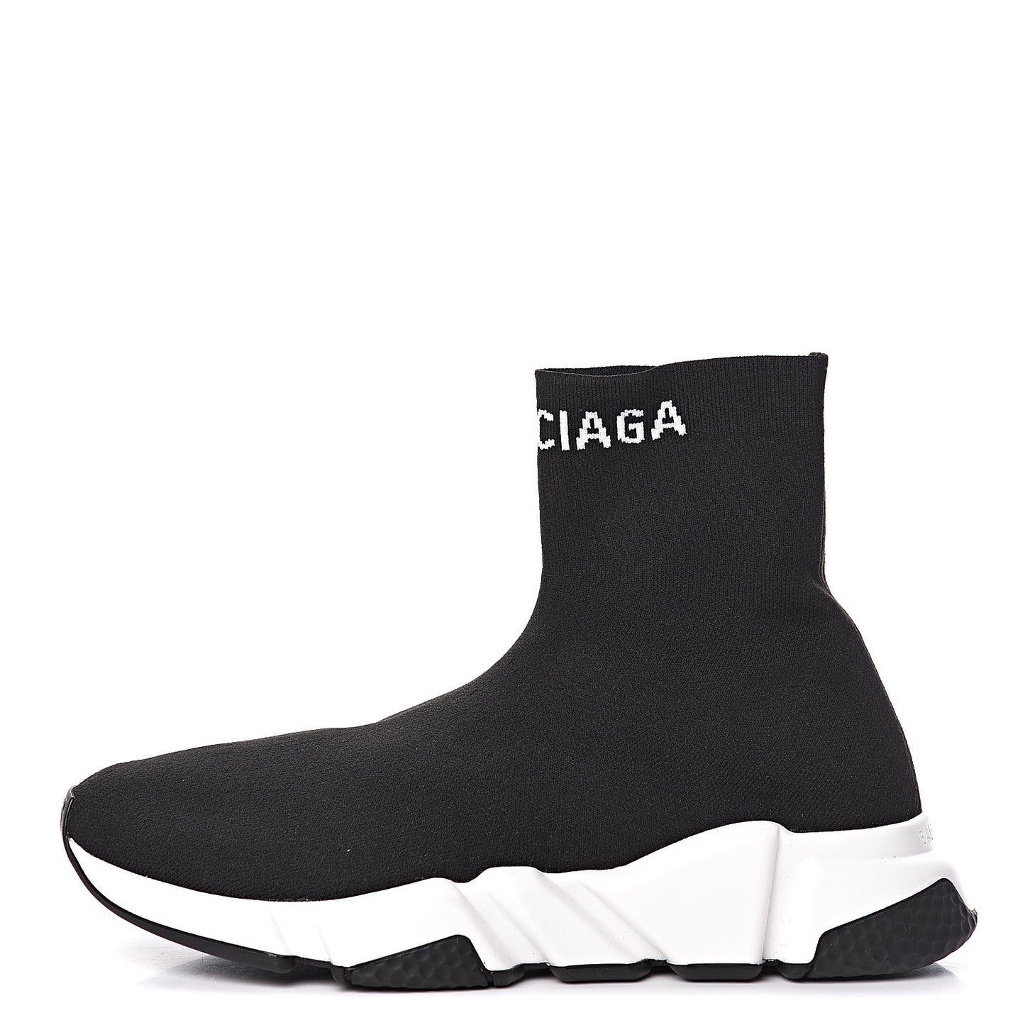 Neoprene Knit Womens Hi Speed Sneakers 38 Black