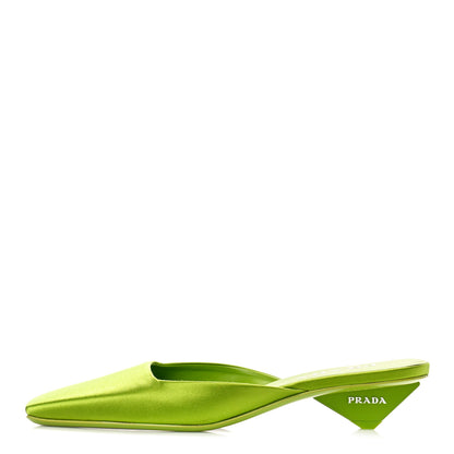 Prada Satin Modellerie Mules 37 Felce 1 of 11
