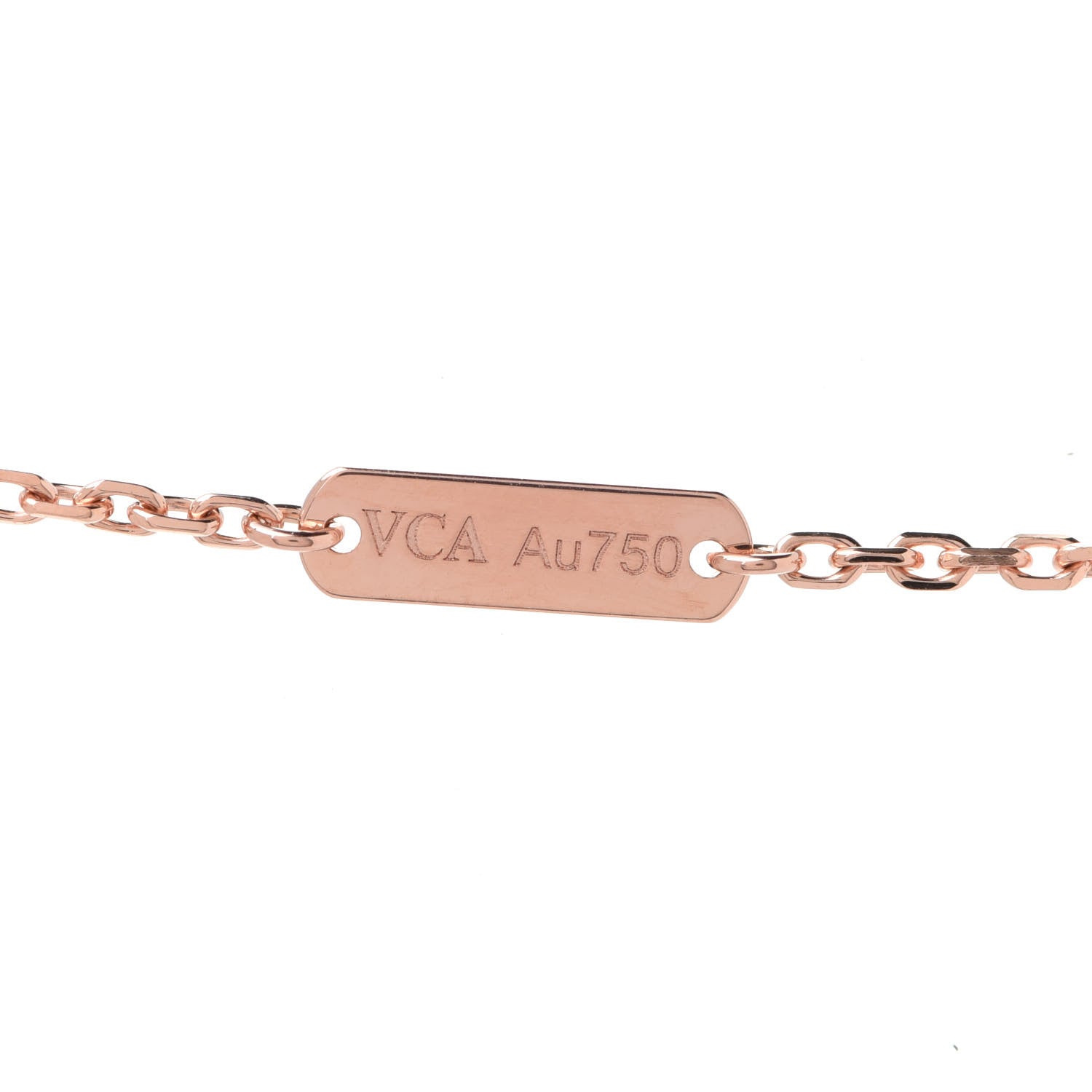 Van Cleef & Arpels 18K Rose Gold Gray Mother of Pearl Vintage Alhambra Pendant Necklace 6 of 8