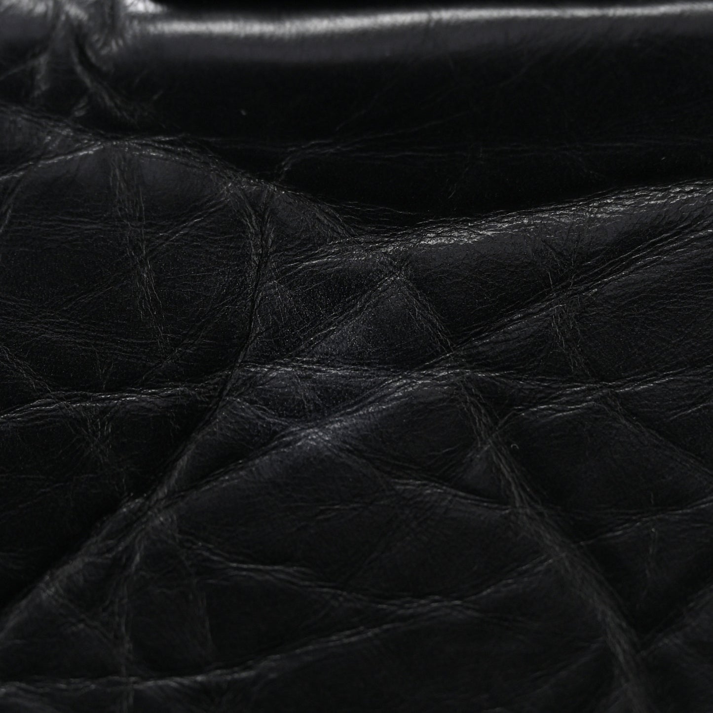 Aged Calfskin Quilted 2.55 Reissue 228 Flap Black