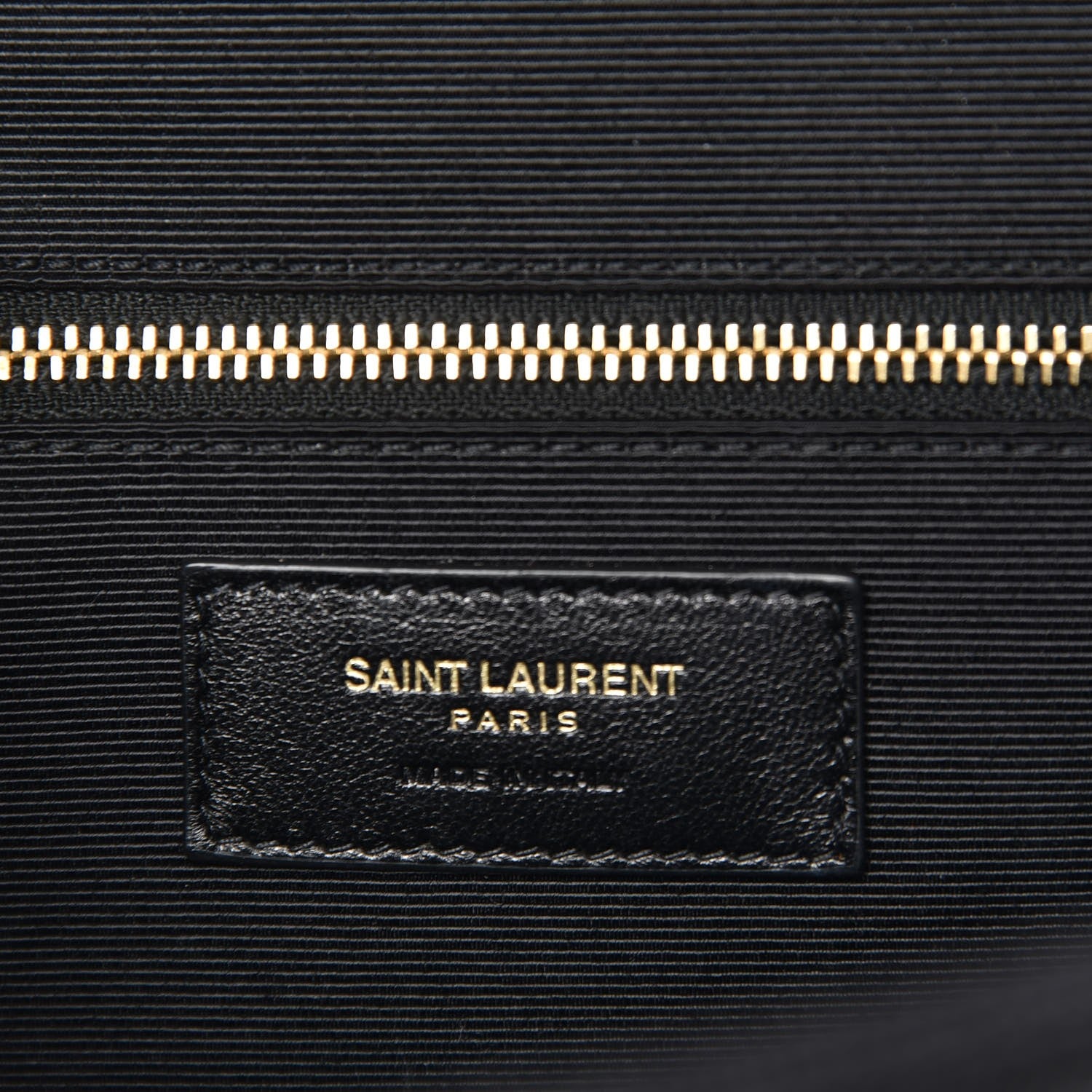 Saint Laurent Grain De Poudre Matelasse Chevron Large Monogram Satchel Black 5 of 7