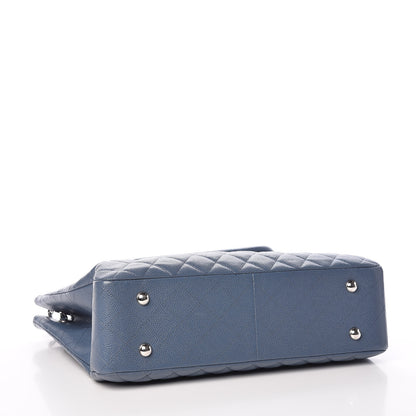 Chanel Caviar Quilted Flap Tote Blue 4 of 11