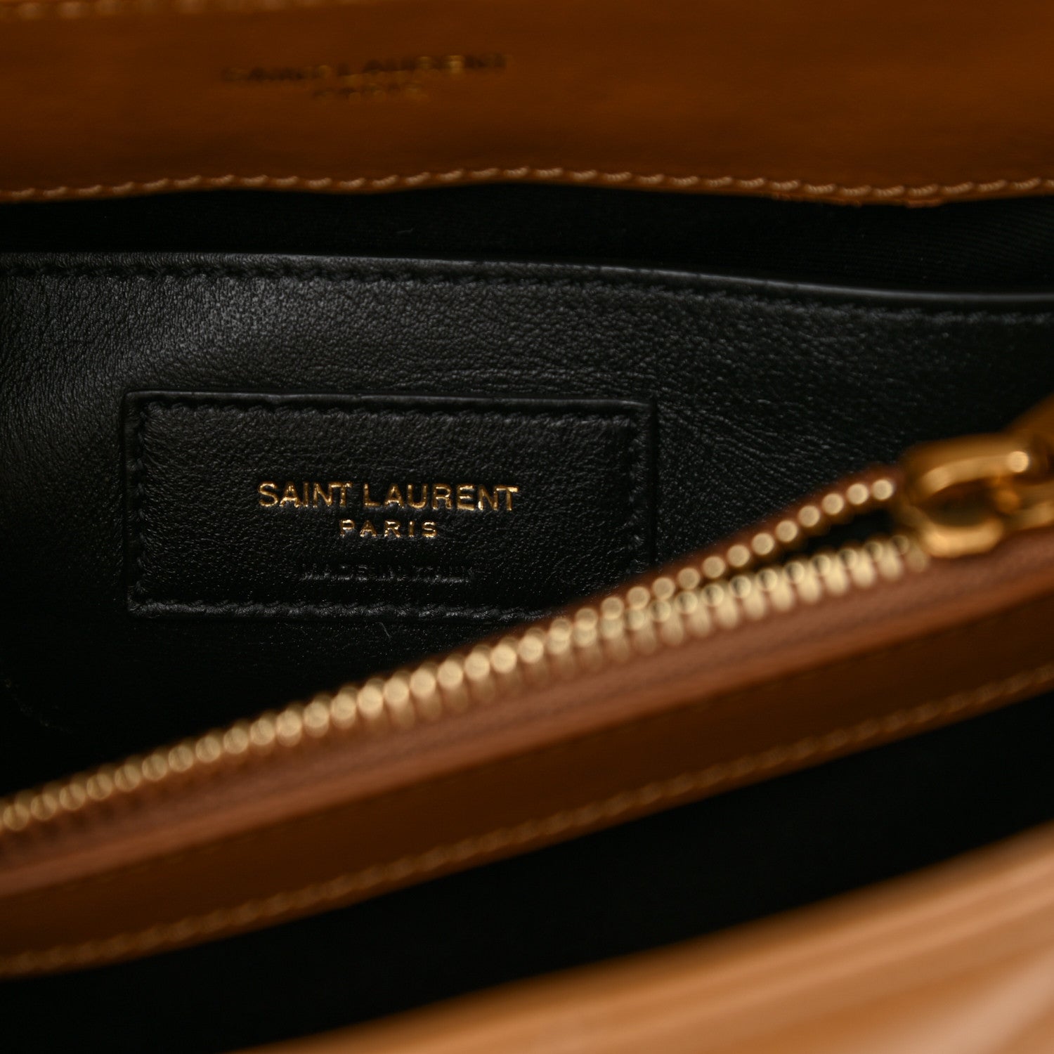Saint Laurent Calfskin Y Quilted Monogram Small Loulou Chain Satchel Dark Natural 7 of 12