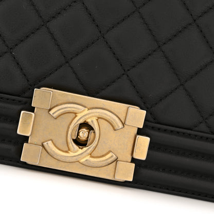 Chanel Calfskin Quilted Medium Boy Flap Black 12 of 13