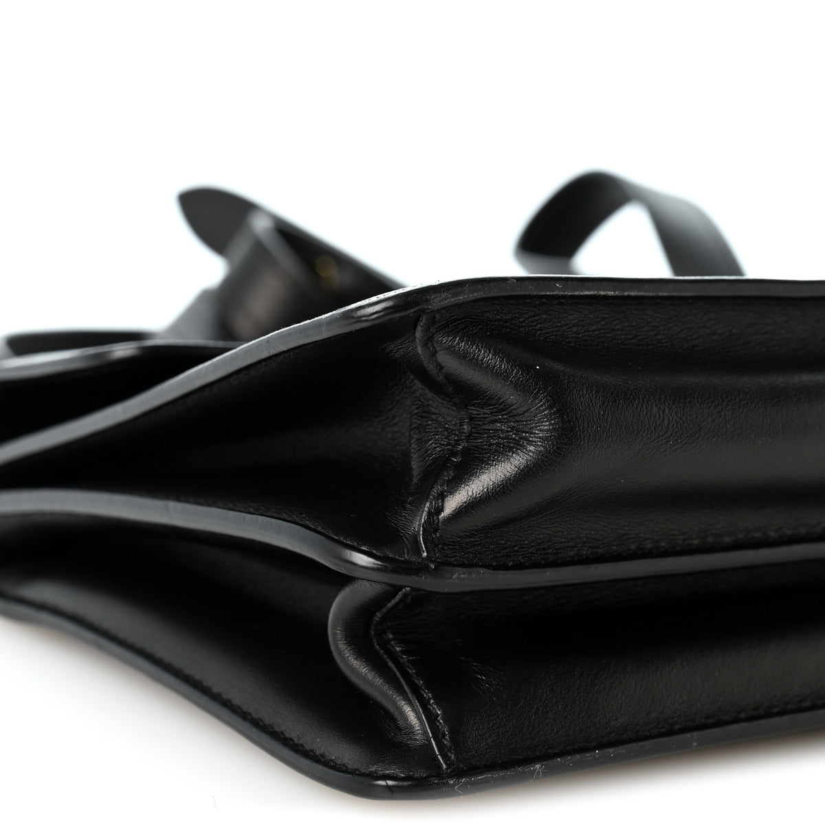 Saffiano Symbole Flap Shoulder Bag Black