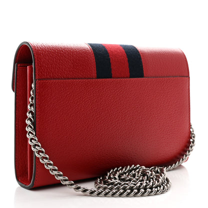 Gucci Calfskin Web Mini Dionysus Chain Wallet Hibiscus Red 3 of 12