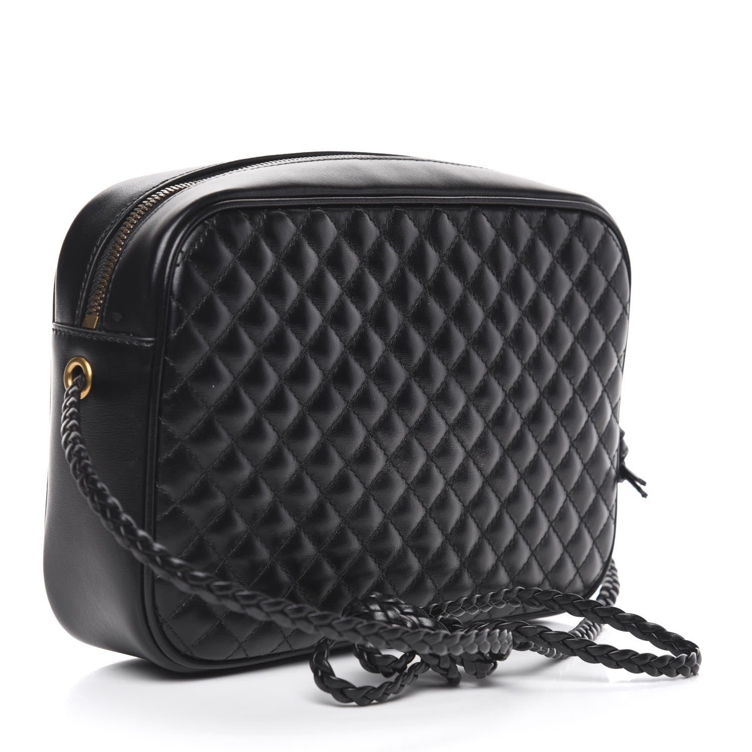 Gucci Calfskin Web Trapuntata Small GG Shoulder Bag Black 3 of 10