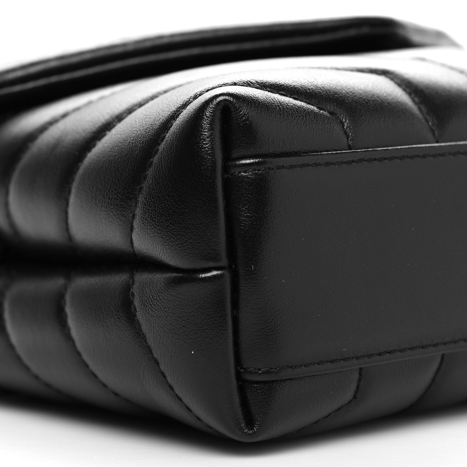 Saint Laurent Calfskin Y Quilted Monogram Monochrome Toy Loulou Crossbody Bag Black 10 of 12
