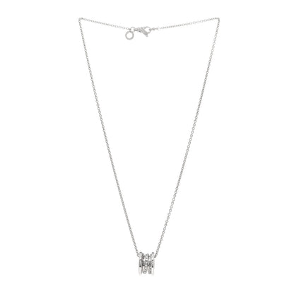 Bulgari 18K White Gold Diamond B.Zero1 Pave Pendant Necklace 3 of 5