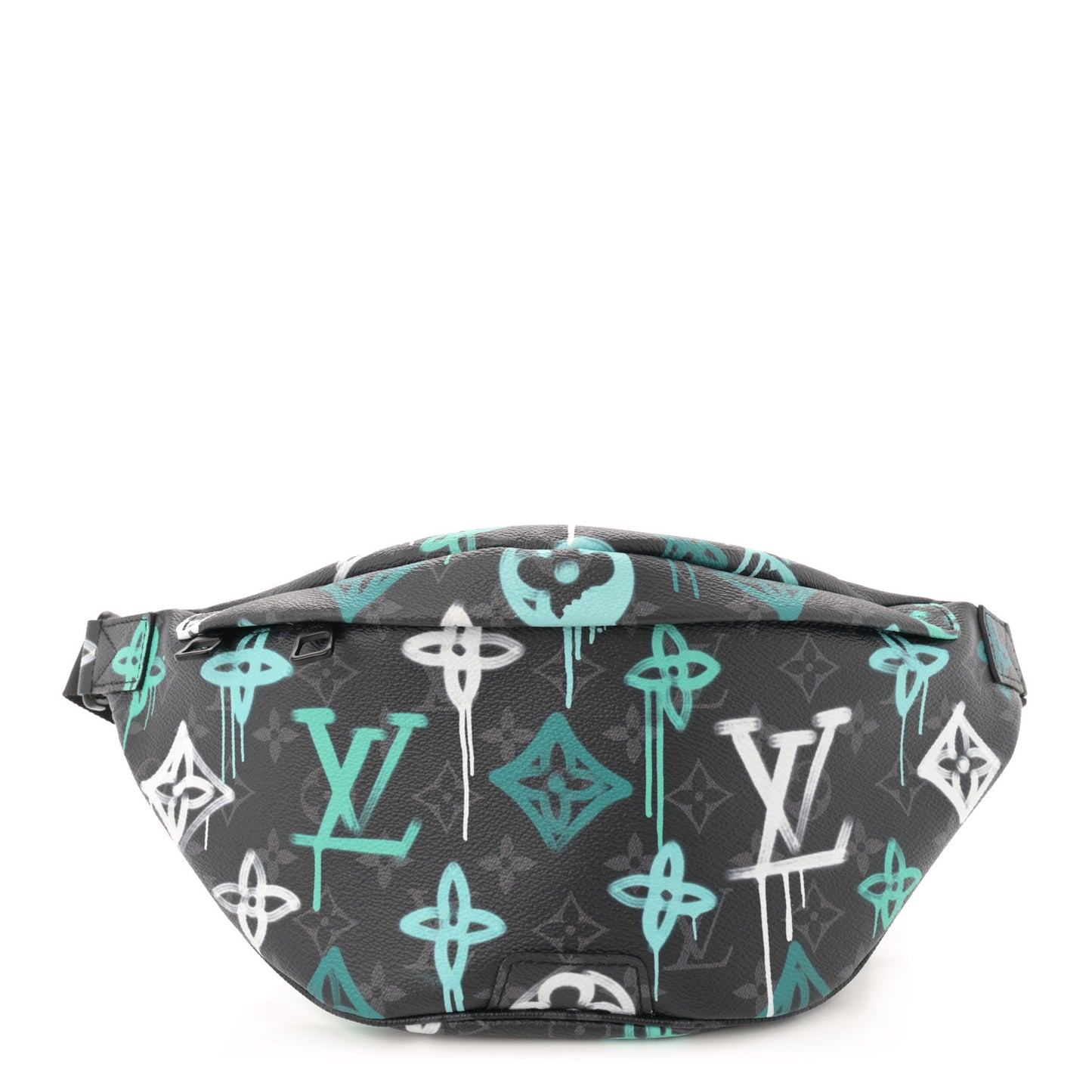 Monogram Eclipse LV Graffiti Discovery Bumbag Green Lights