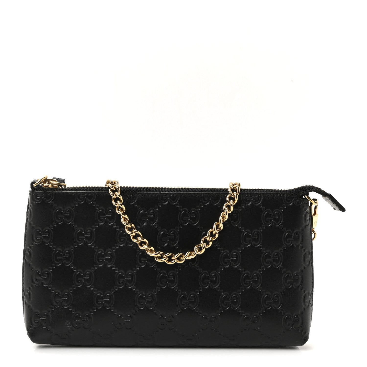Gucci Guccissima Signature Wrist Wallet Black 1 of 9
