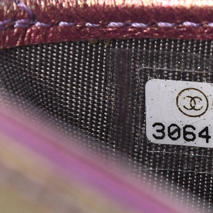 Chanel Iridescent Lambskin Quilted Card Holder Purple 8 of 8
