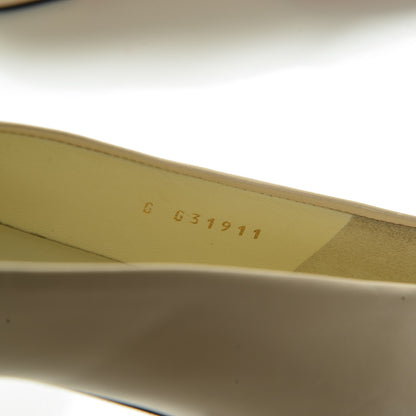 Chanel Lambskin Patent Cap Toe Ballerina Flats 35 Beige Black 9 of 9
