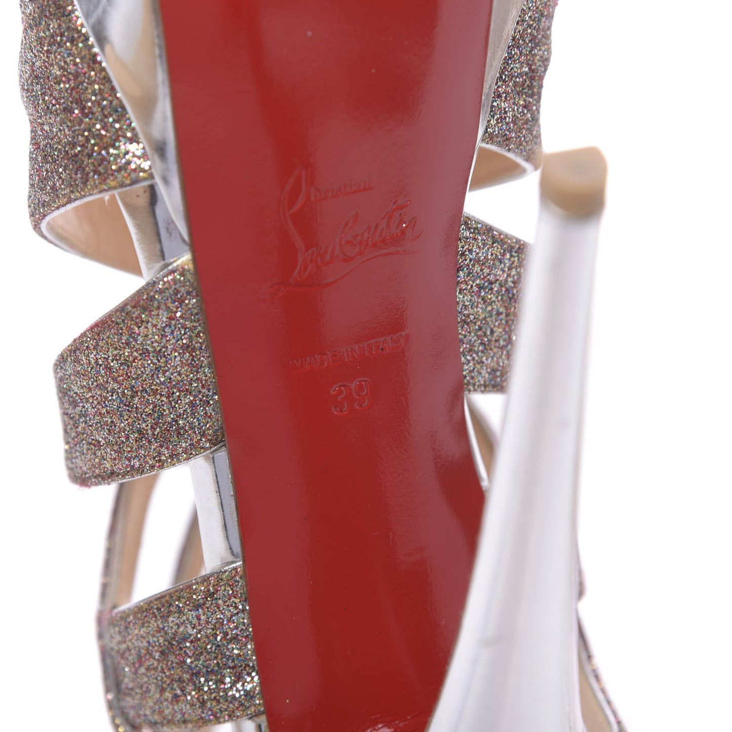 Glitter Mini Specchio Balota 150 Platform Sandals 39 Multi Silver